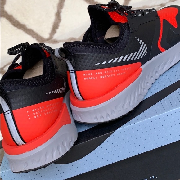 Nike Odyssey React Shield 2 Habanero Red/Black/Thu - Picture 10 of 16